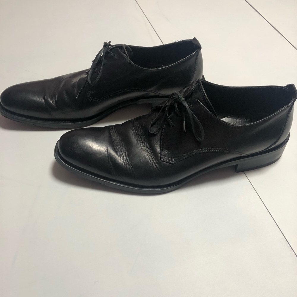 Classic Black Leather Men's Lace-Up Dress Shoes